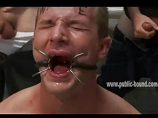 Gay twink fucked deep in his mouth in full nasty deepthroat sex getting t.